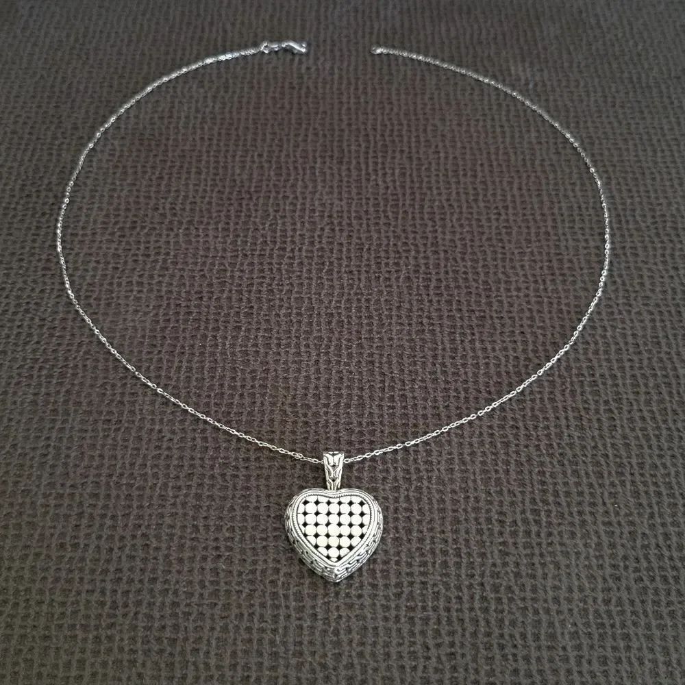 willowbird🪶 Silver🤍 Dotted Heart❤ Pendant Necklace - NWT